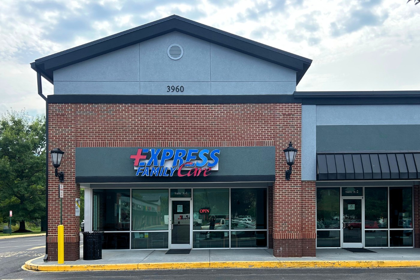 Exterior of the Express Family Care clinic in Bonsack
